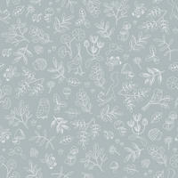 TAPETE Forest Wonders - Blau/Weiß, Papier/Kunststoff (53/1000cm) - Little Dutch