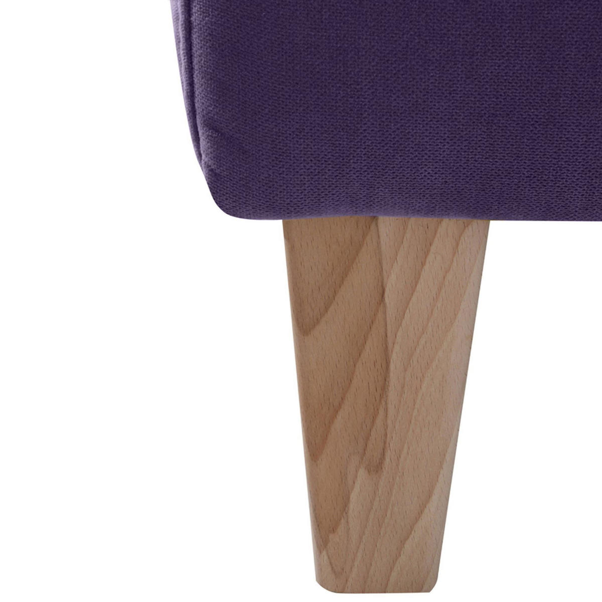 SESSEL Karol Bezug Veloursstoff Buche natur / violett - Lila, Kunststoff (71/81/70cm) - 58aufmkessel