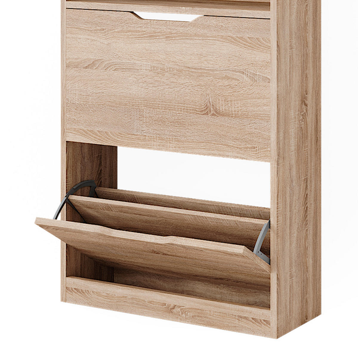 SCHUHKIPPER Luca Sonoma 59 x 89.5 cm mit 2 Fächern - Sonoma Eiche, Holzwerkstoff (59/89.5/22cm) - Vicco