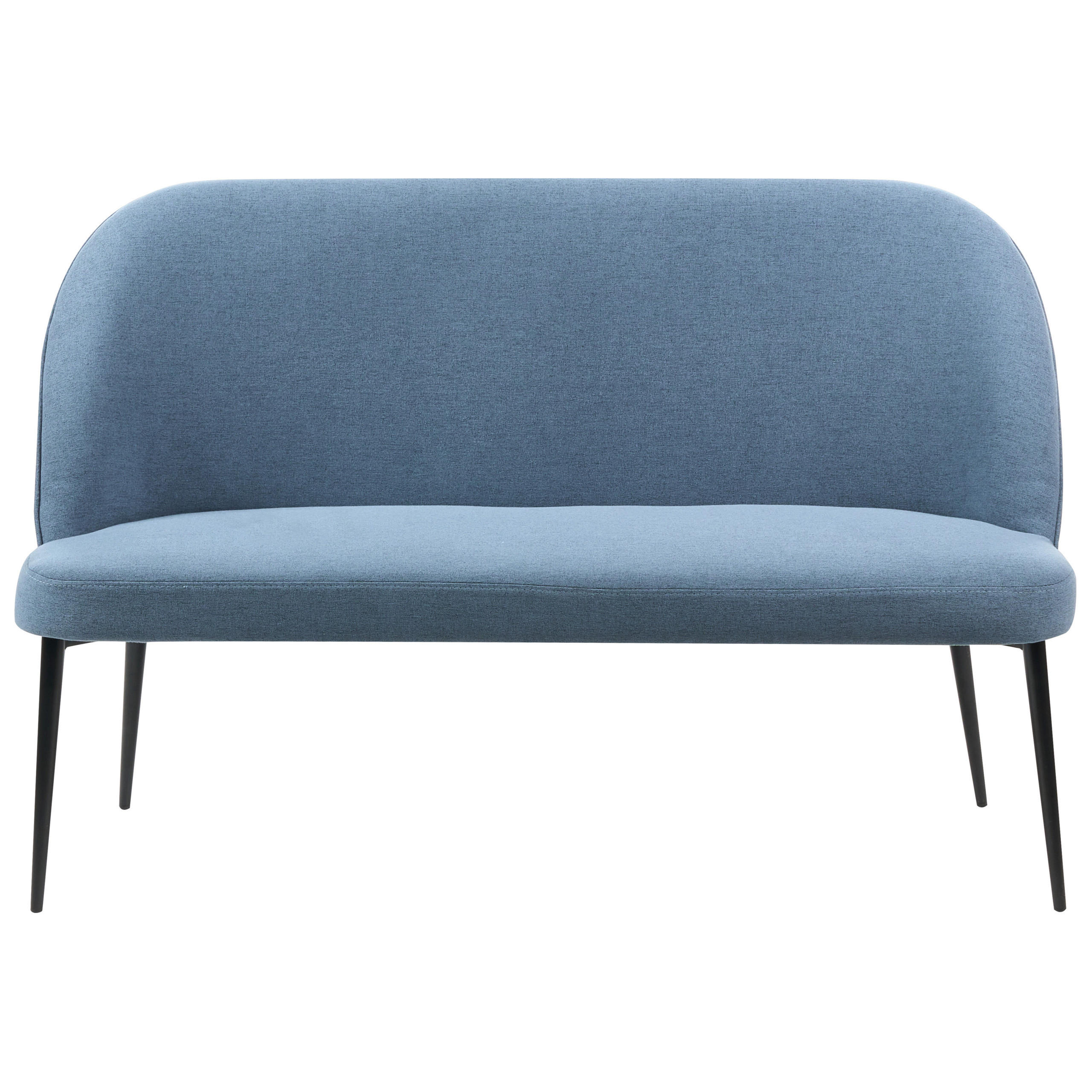 2-SITZER-KÜCHENSOFA blau Osby - Blau/Schwarz, Textil (130/85/49cm) - Beliani