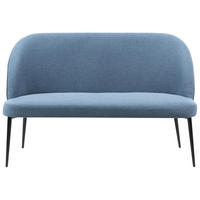 2-SITZER-KÜCHENSOFA blau Osby - Blau/Schwarz, Textil (130/85/49cm) - Beliani