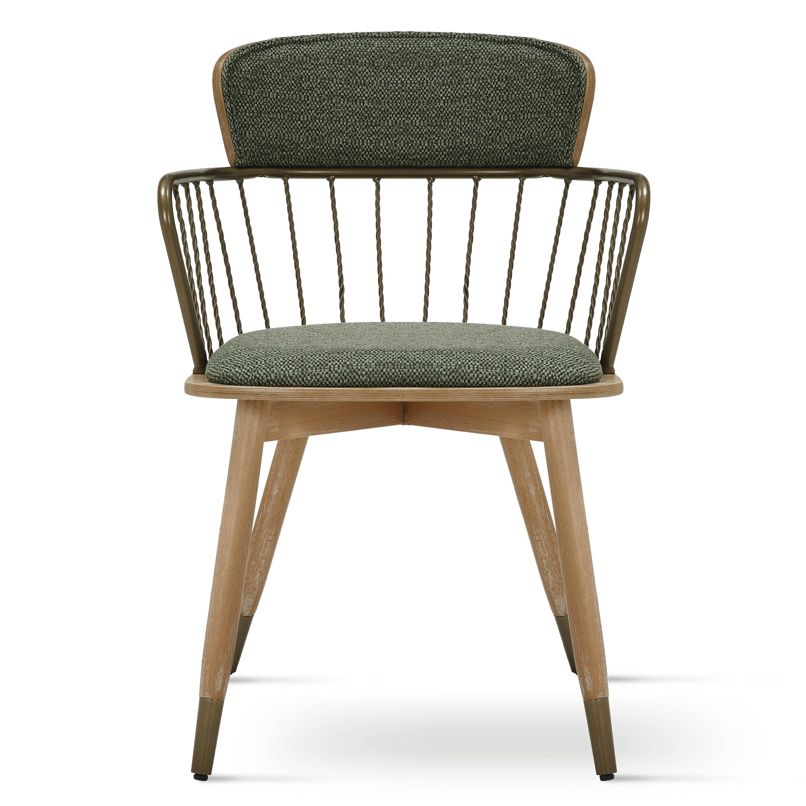 STUHL Massivholz 55 x 55 x 79 cm grün POLSTERSTÜHLE #02 - Grün, Kunststoff (55/79/55cm) - Massivmoebel24