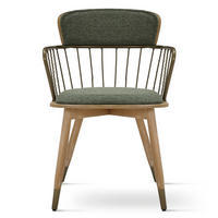 STUHL Massivholz 55 x 55 x 79 cm grün POLSTERSTÜHLE #02 - Grün, Kunststoff (55/79/55cm) - Massivmoebel24