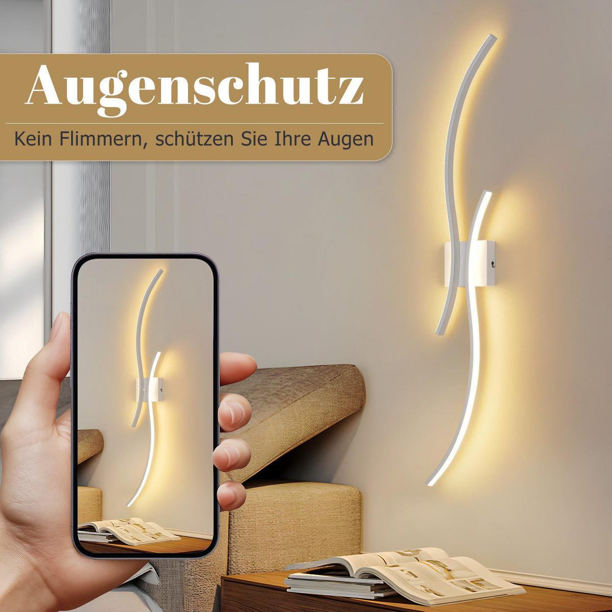 LED WANDLEUCHTE FRANKENBERG II 101.5/13.5/4.9 cm - Weiß, Metall (13.5/4.9/101.5cm) - Nettlife
