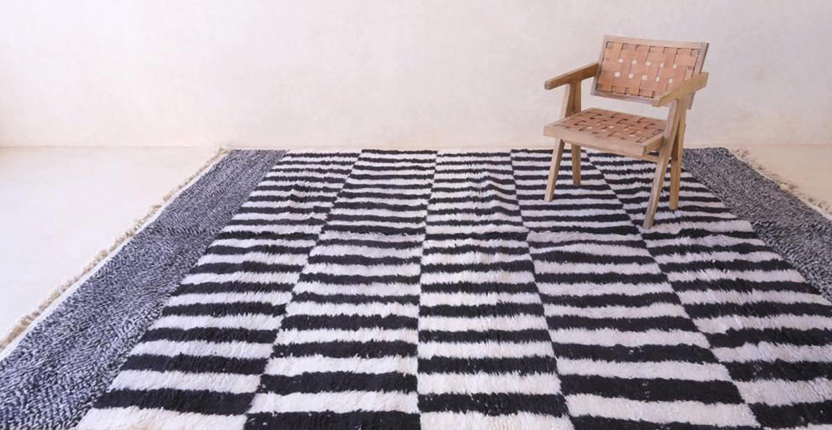 BERBERTEPPICH aus Marokko modern aus Wolle schwarz - Schwarz, Naturmaterialien (252/337cm) - AFK Living