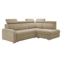 ECKSOFA Oslo 2rRLXp, Seite: Rechts 2R+R+LXP - Silberfarben/Naturfarben, Holz/Textil (250/200cm) - MIRJAN24