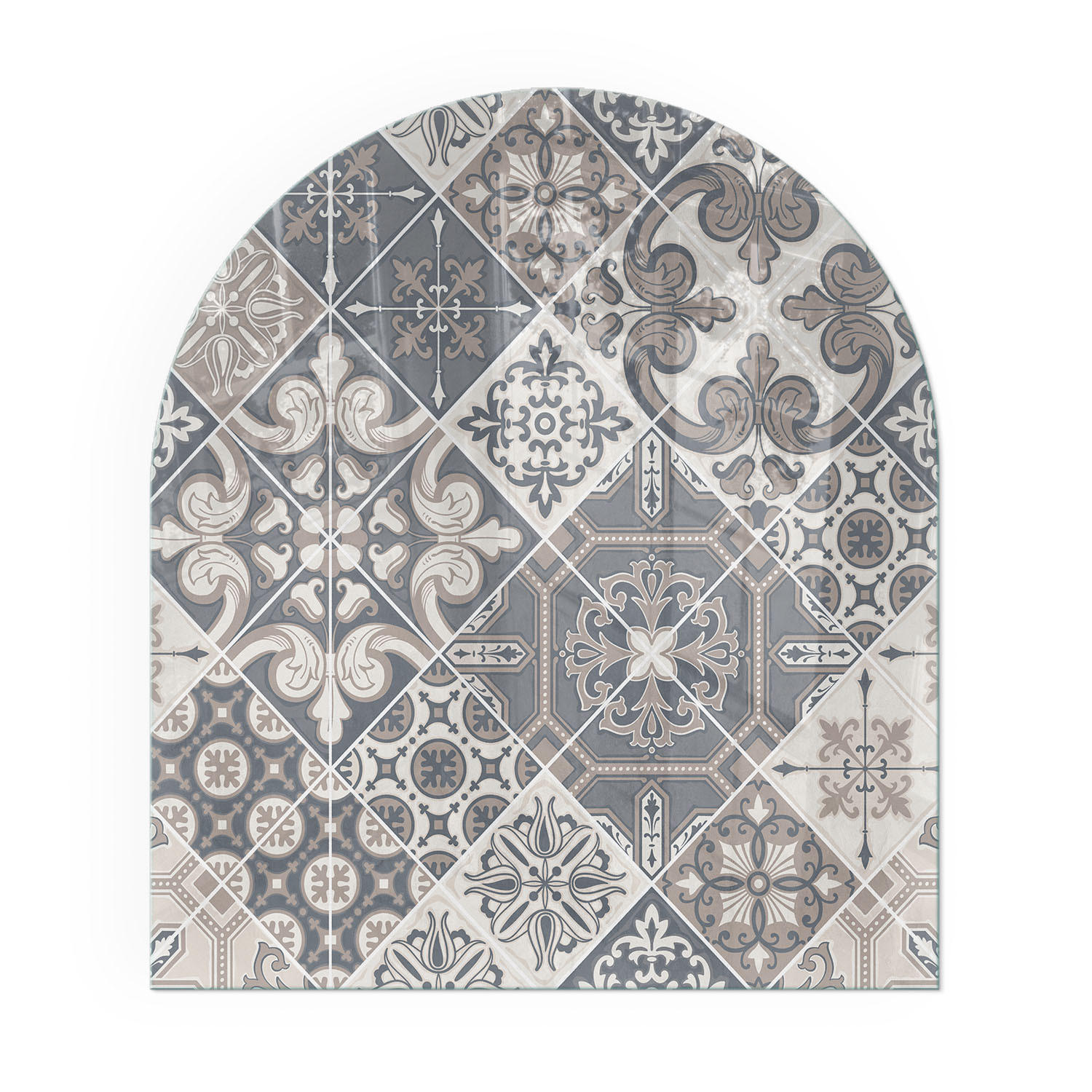 GLASPLATTE für Kamin 80x70 cm - Grau, Glas (80/70/0.4cm) - TULUP