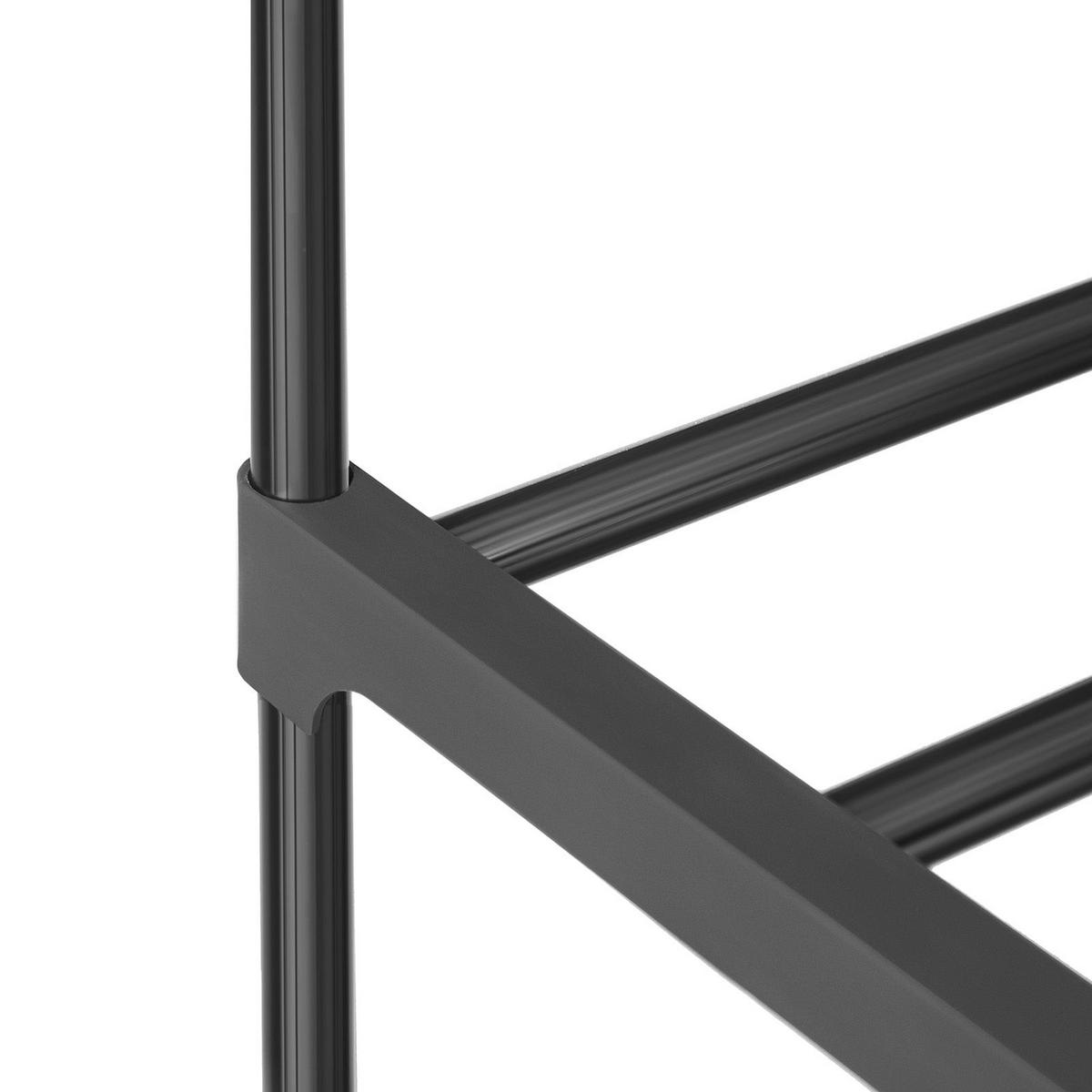 SCHUHREGAL - Schwarz, Metall (30/33/92cm) - Hansiro