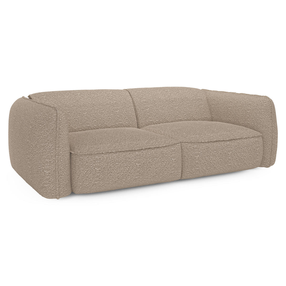 SOFA 4-SITZER Bouclé-Stoff Taupe 230cm - Taupe, Textil (230/74/90cm) - Sia Home