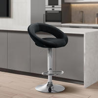 BARHOCKER Mekim Samt Schwarz Silber - Schwarz, Textil/Metall (53/80/47cm) - DELUKE