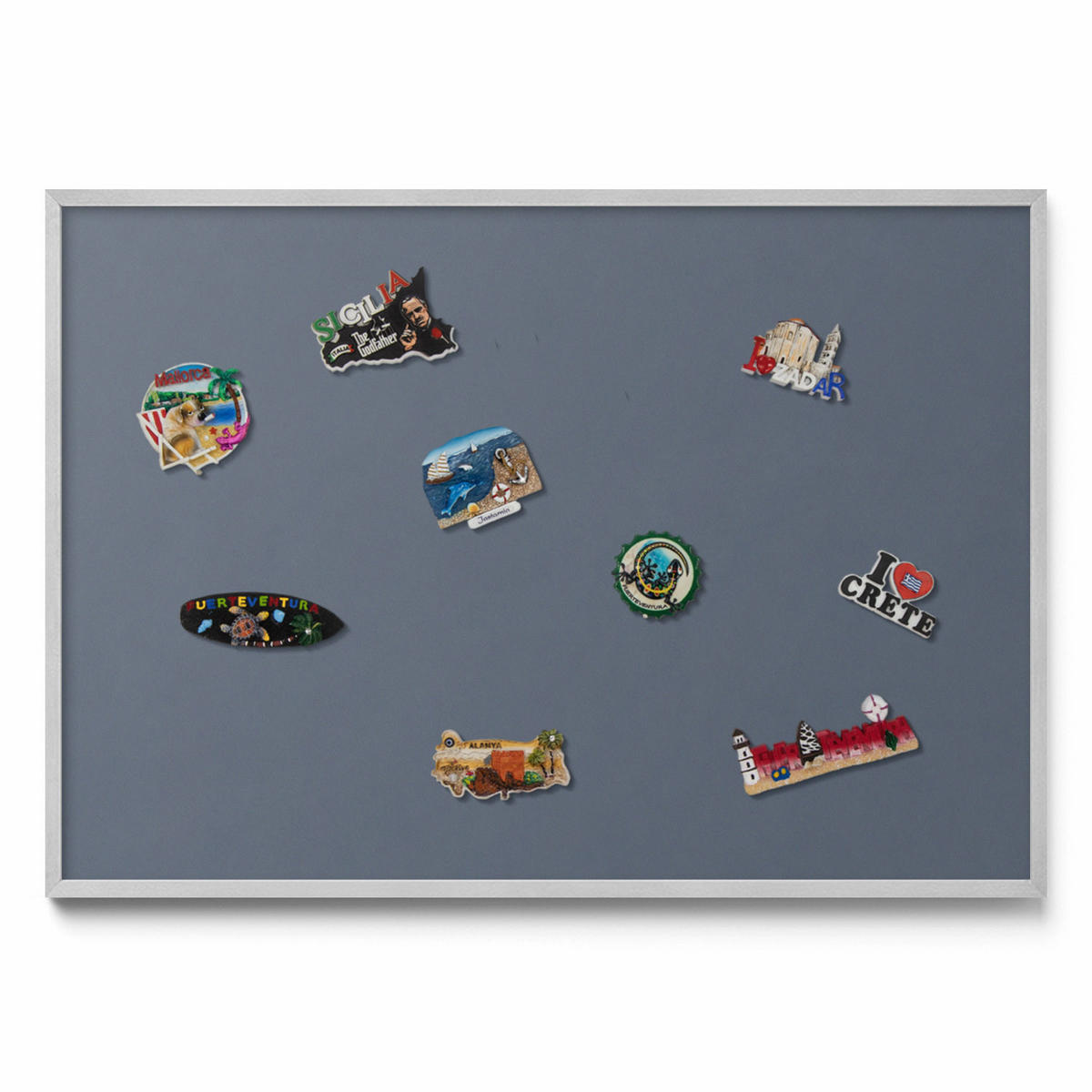 MAGNETTAFEL 100x70 cm Weißer Rahmen Pastelllila - Hellbraun, Metall (100/70/0.4cm) - TULUP