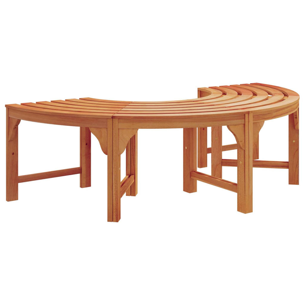 BAUMBANK Natur 160/80/45Cm Massives Eukalyptus Holz - Braun, Holz (160/45/80cm) - vidaXL