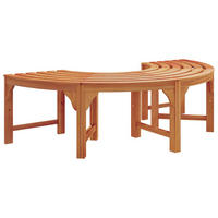 BAUMBANK Natur 160/80/45Cm Massives Eukalyptus Holz - Braun, Holz (160/45/80cm) - vidaXL