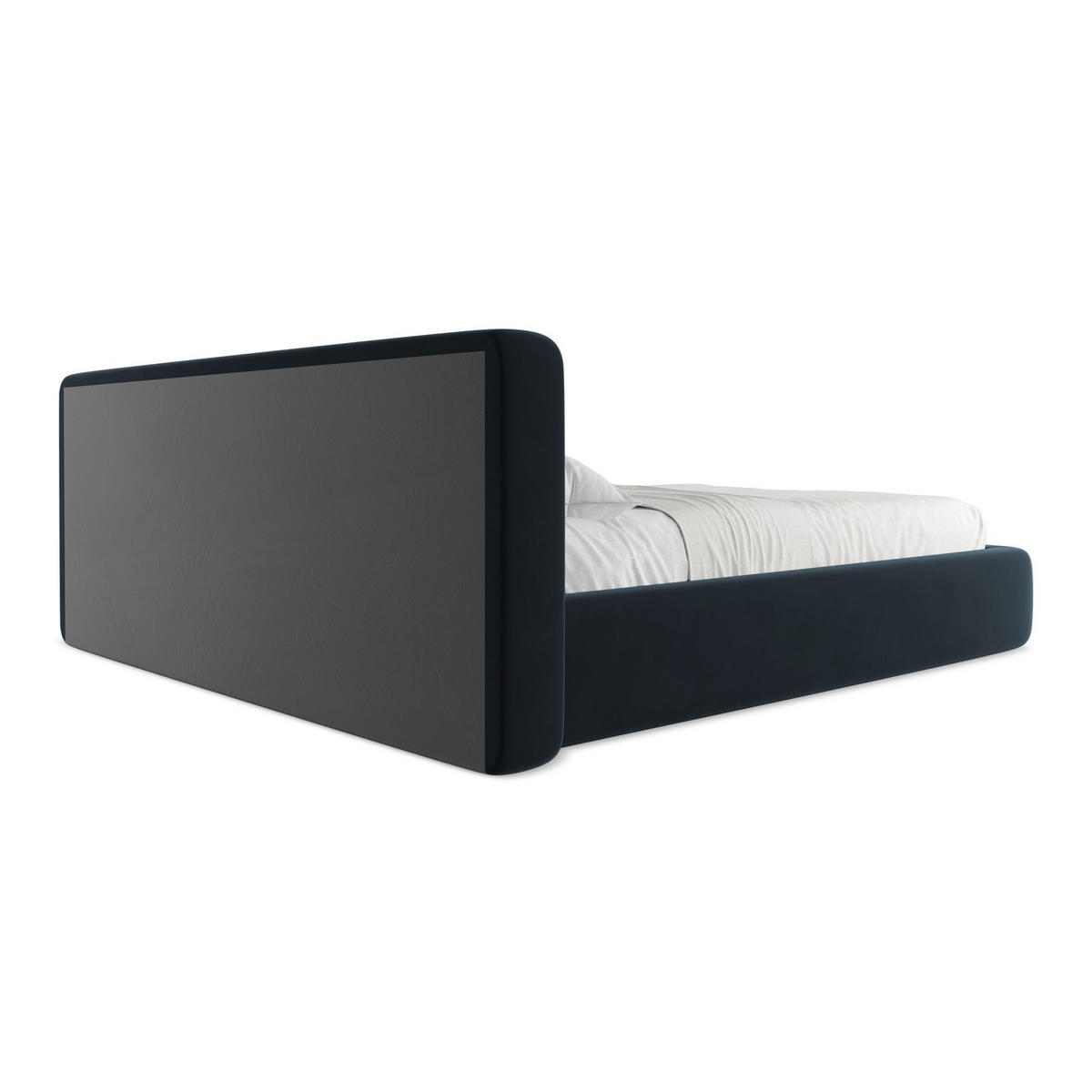 POLSTERBETT mit Bettkasten und Lattenrost 220x225 Blau - Blau/Schwarz, Kunststoff/Textil (180/200cm) - LaMiaSofa