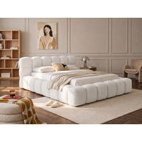 POLSTERBETT Mira Off-White 180/200 cm Boucle mit Bettkasten - Creme, Textil/Metall (180/200cm) - wonello