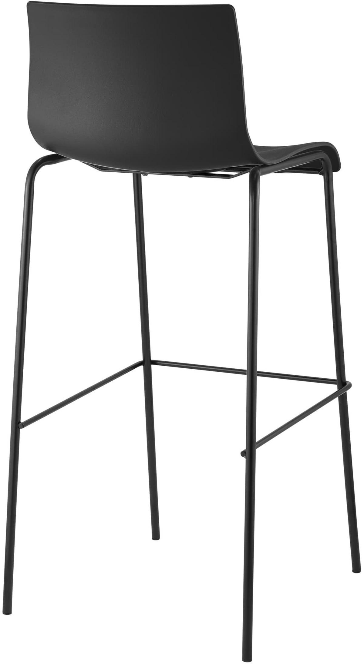 BARHOCKER Kunststoff Schwarz - Schwarz, Kunststoff/Metall (43/100/48cm) - CLP