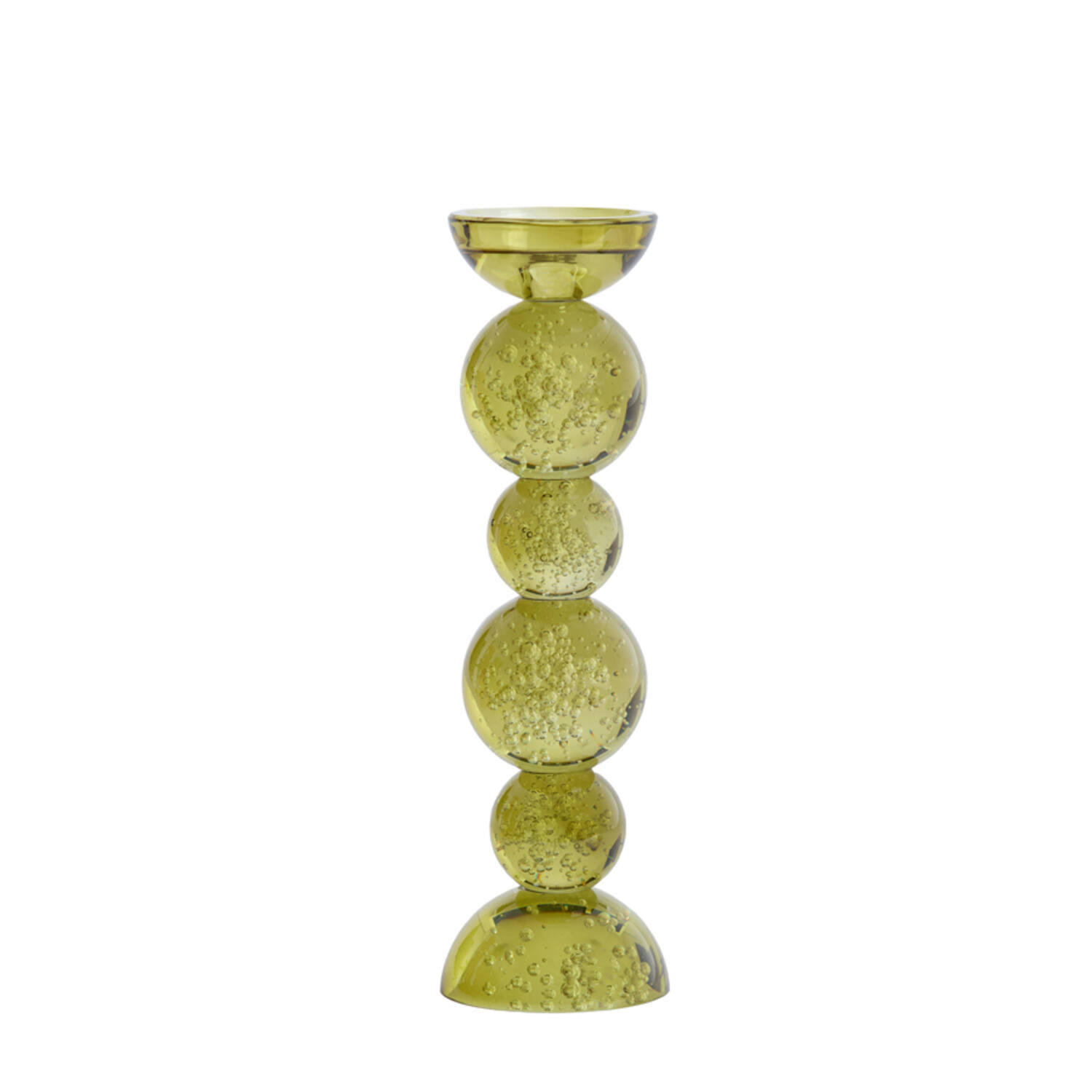 KERZENSTÄNDER Itinga - Grün - 9.5/9.5/34 cm - Grün, Glas (9.5/34/9.5cm) - Light & Living