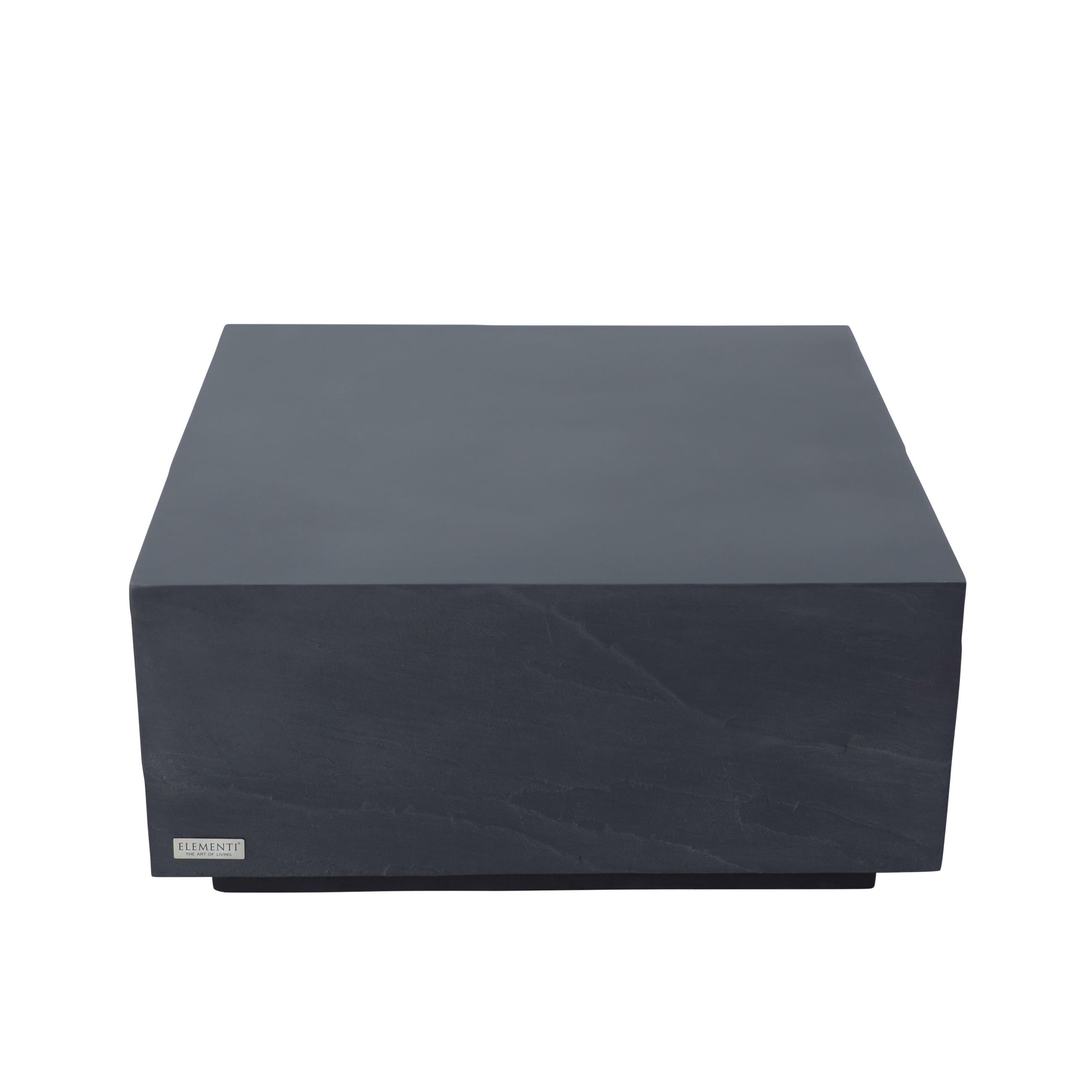 COUCHTISCH COLORADO aus GF-Beton Quadrat, Wetterbeständig, 86x86x41 cm - Dunkelgrau, Naturmaterialien (86/86/41cm) - Elementi