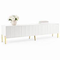 TV-SCHRANK mit 4 Türen 190 x 38 x 48 cm Weiß - Weiß, Holzwerkstoff (38/48/190cm) - Beauniv