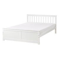 BETT mit Lattenrost 140x200 cm Weiß Olendon - Weiß, Holz (140/200cm) - Beliani