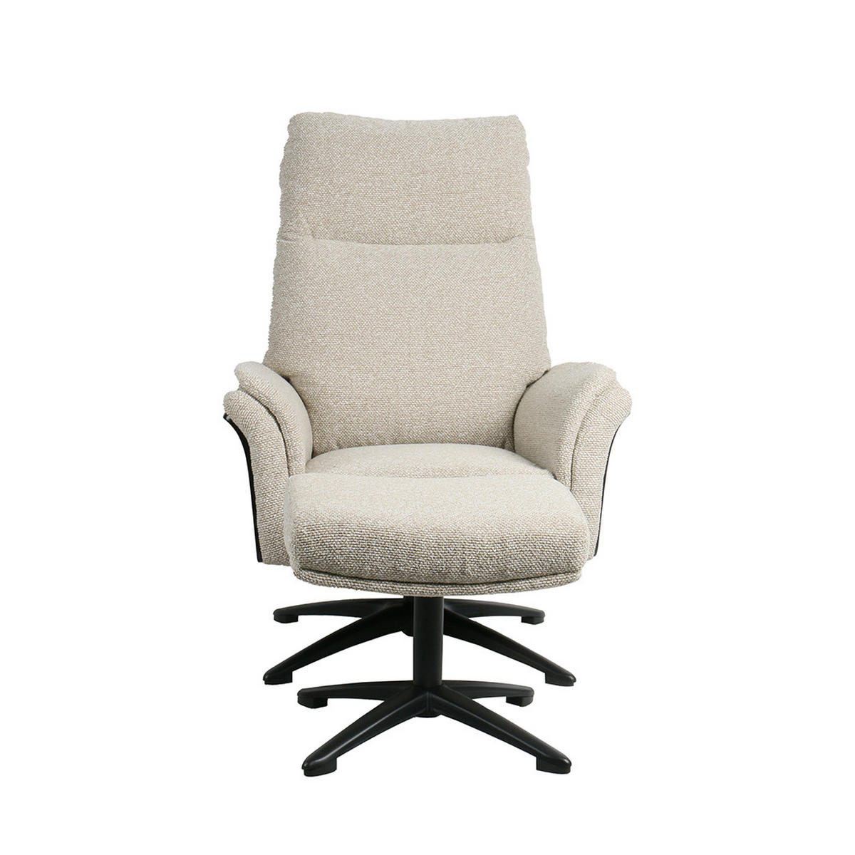 SESSEL + FUßHOCKER Zenza - Beige - 200/100/76 cm - Beige, Textil (200/76/100cm) - LABEL51