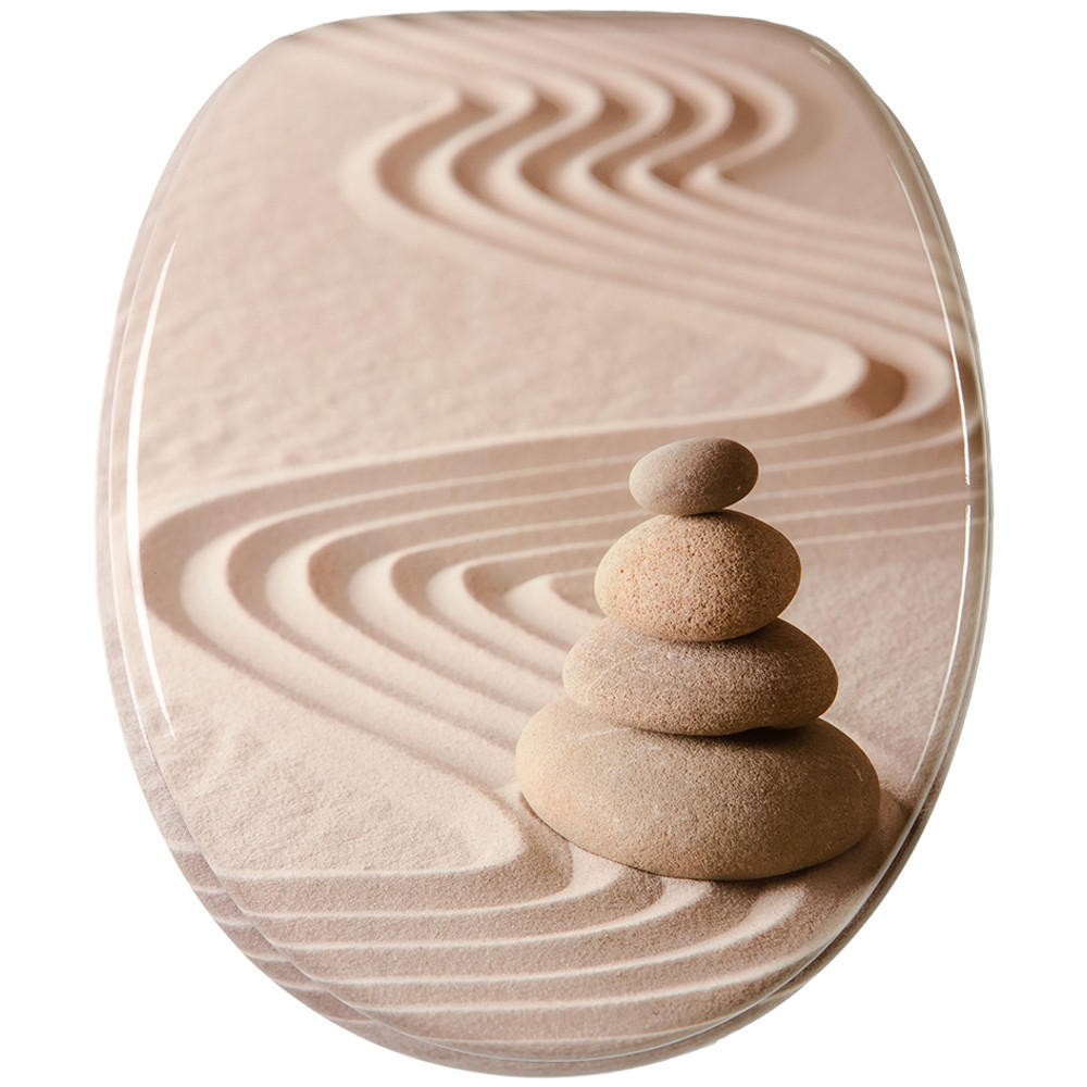 WC-SITZ mit Absenkautomatik Zen - Braun, Holzwerkstoff (38/6/47cm) - Sanilo