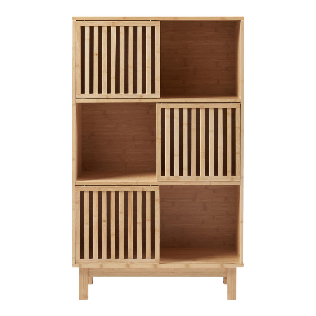 BAMBUS BÜCHERREGAL Ypäjä - Naturfarben, Holz (76/126/32.5cm) - [en.casa]