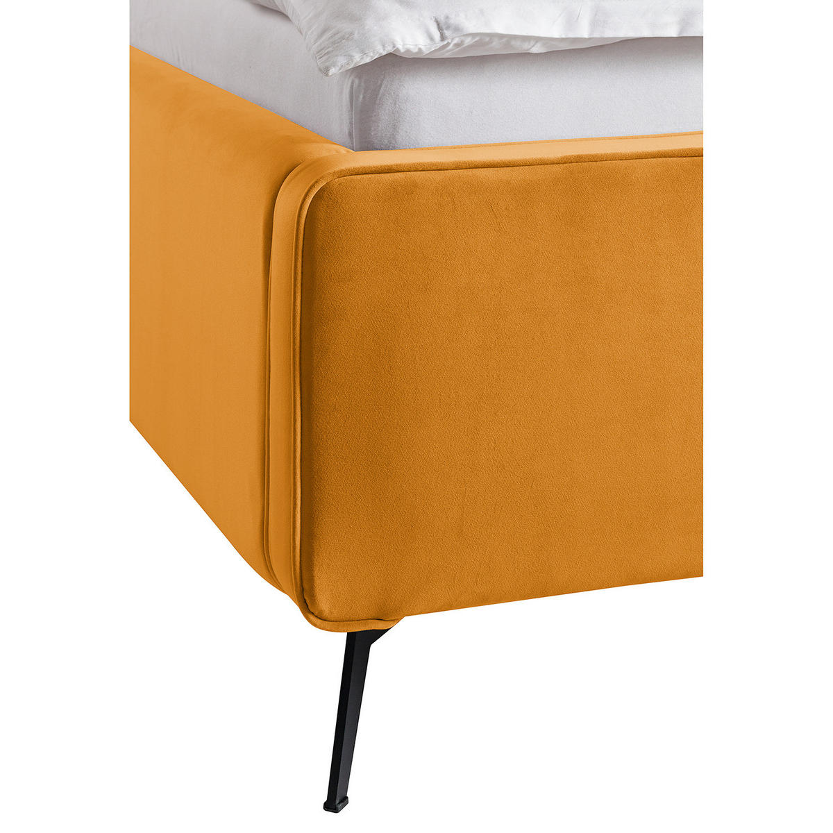 POLSTERBETT - Gelb, Textil (200/200cm) - home24