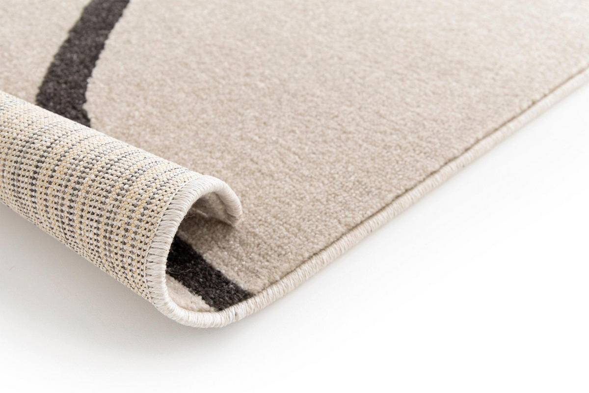 WEICHER und grafischer Teppich beige - Beige, Textil (160/230cm) - AFK Living