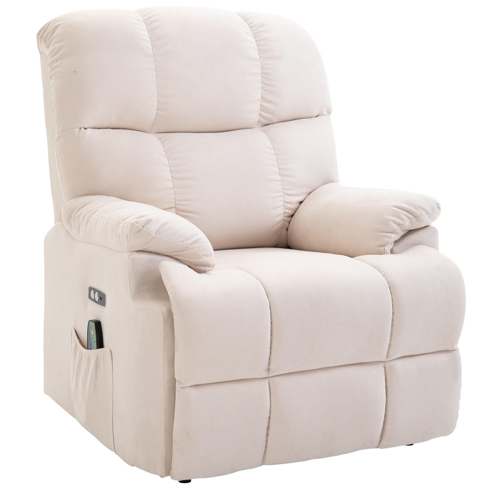 MASSAGESESSEL, Aufstehhilfe, Beige, 83 x 95 x 105 cm - Weiß, Kunststoff (83/105/95cm) - HOMCOM