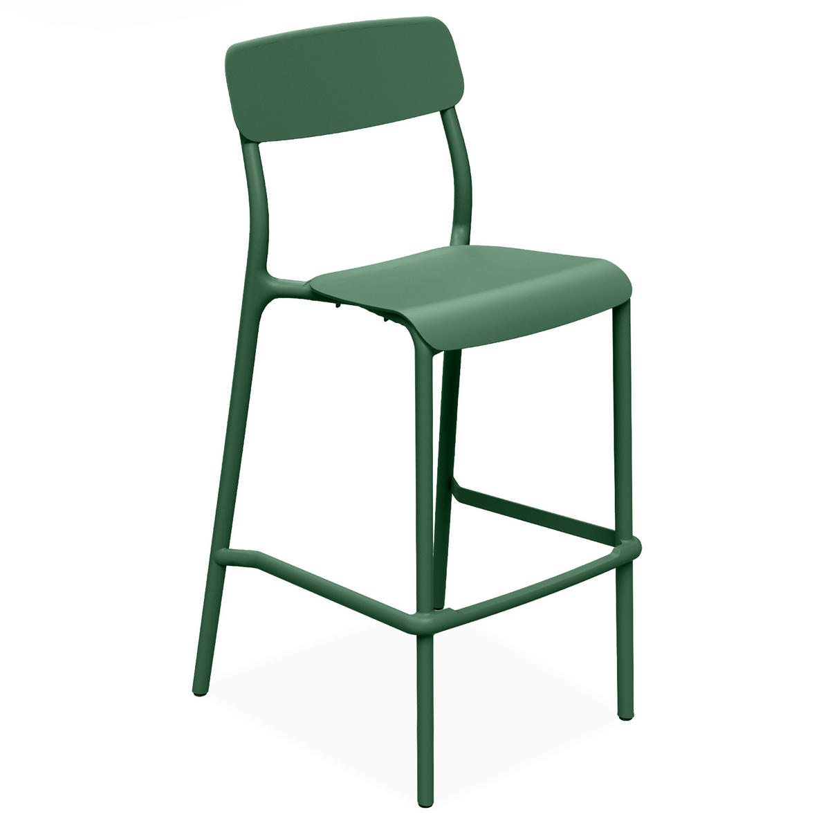 GARTENHOCKER GALIO, Hochhocker, 2-er Set - Grün, Kunststoff (52/107.5/54.5cm) - KONSIMO®