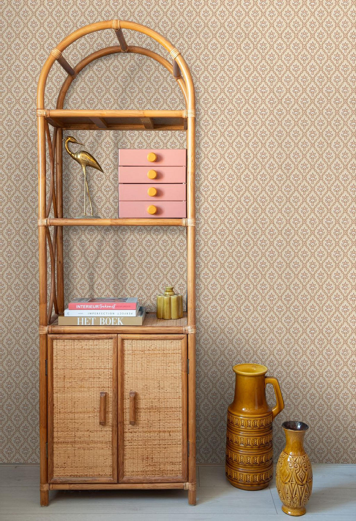 TAPETE Blumenmuster 50 x 900 cm - Pink, Papier (50/900cm) - ESTAhome