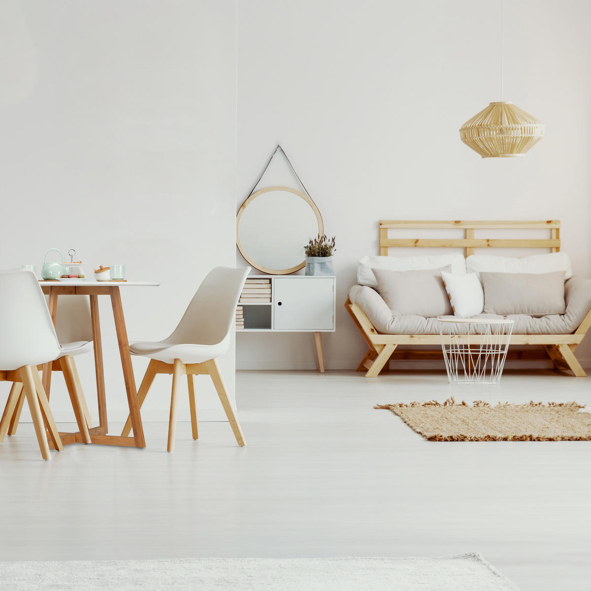 RUNDER - Multicolor, Holz/Holzwerkstoff (80/80/75cm) - Relaxdays