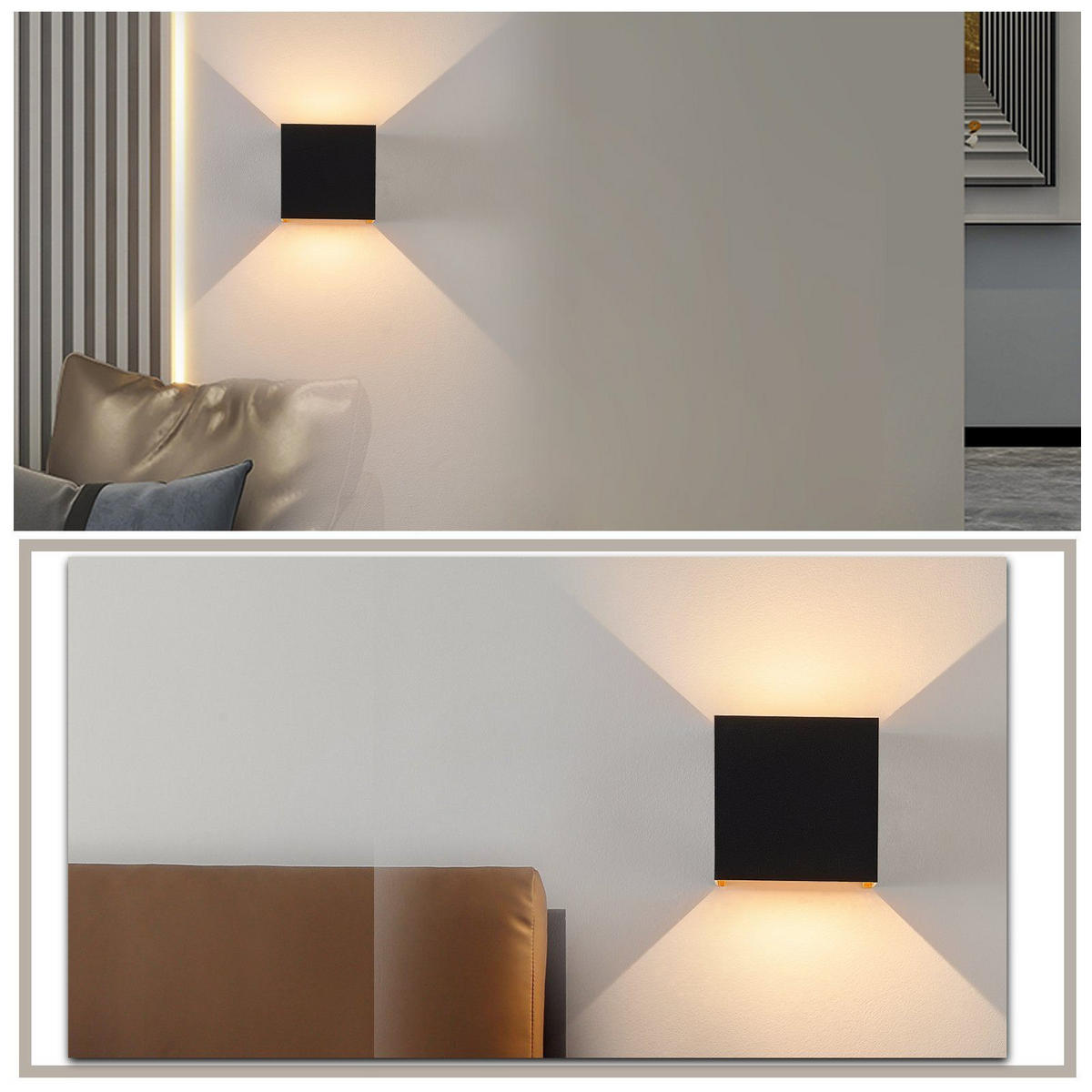 LED WANDLEUCHTE Inspiration 1er-Set - Schwarz, Metall (10/10/10cm) - Nettlife