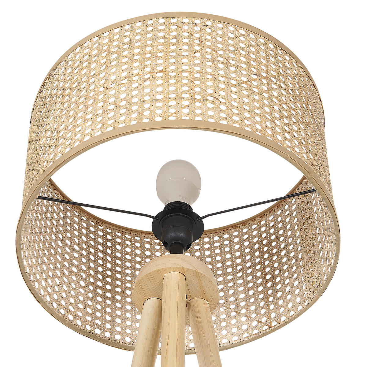 STEHLAMPE Penton 50/50/150 cm - Naturfarben, Holz (50/50/150cm) - Beliani