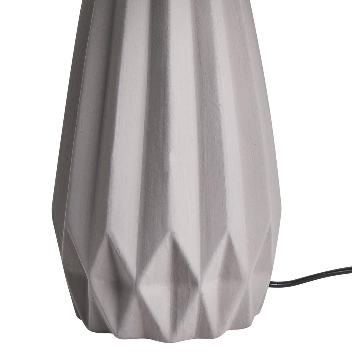 TISCHLAMPE Keramik Grau Montagua - Dunkelgrau/Schwarz, Keramik (28/28/46cm) - Beliani