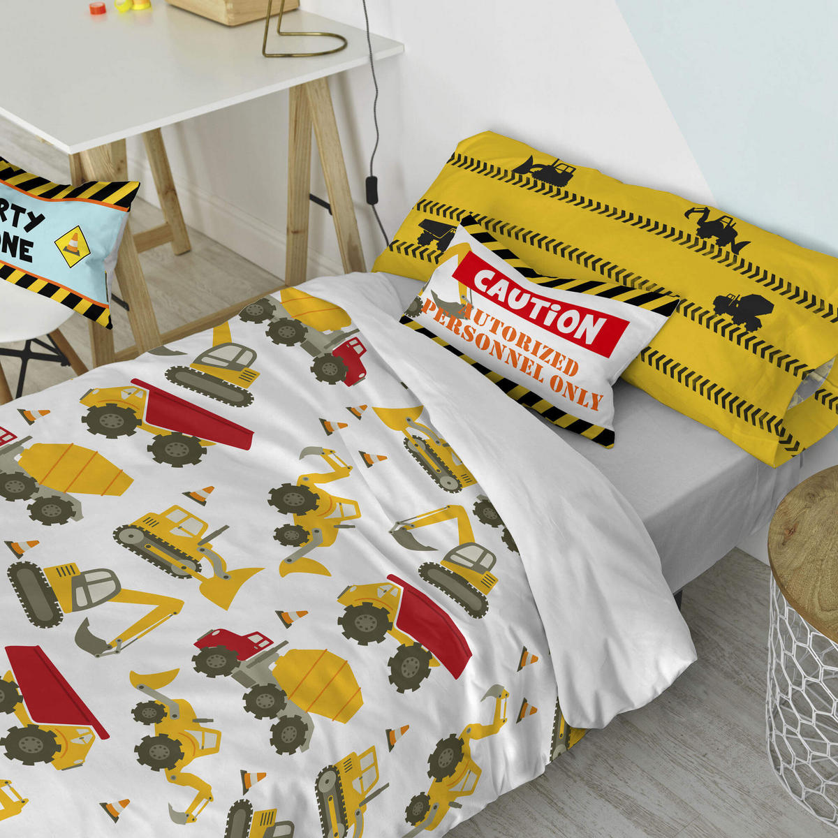 KISSENBEZUG machinery 50x30 cm mehrfarbig - Multicolor, Textil (50/30cm) - Happy Friday
