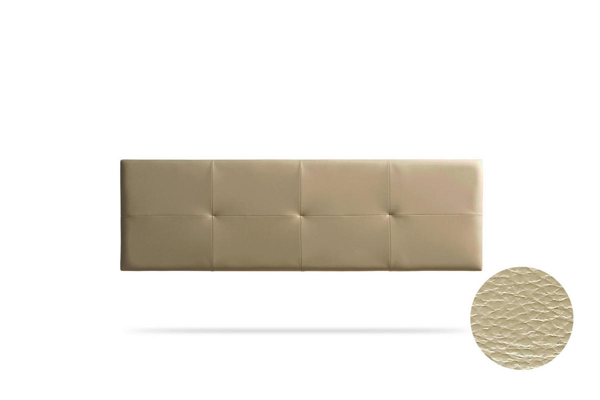 KOPFTEIL gepolstert ALTEA Kunstleder 145x50x5 cm - Gold - Moonia - Goldfarben, Holz (145/5/50cm)