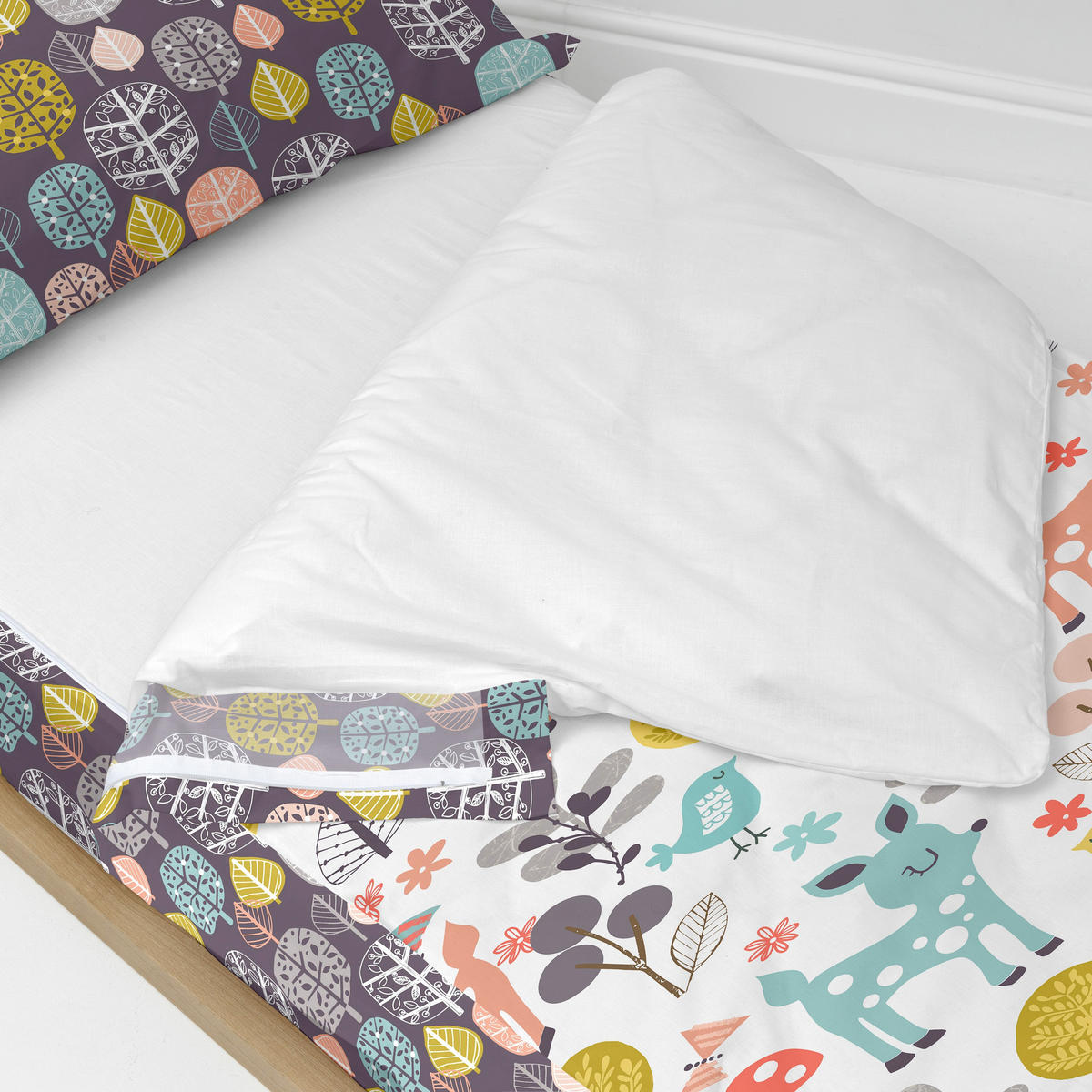 NORDIC-SACK woodland 105x200 cm ohne füllung mehrfarbig - Multicolor, Textil (105/200cm) - Happy Friday