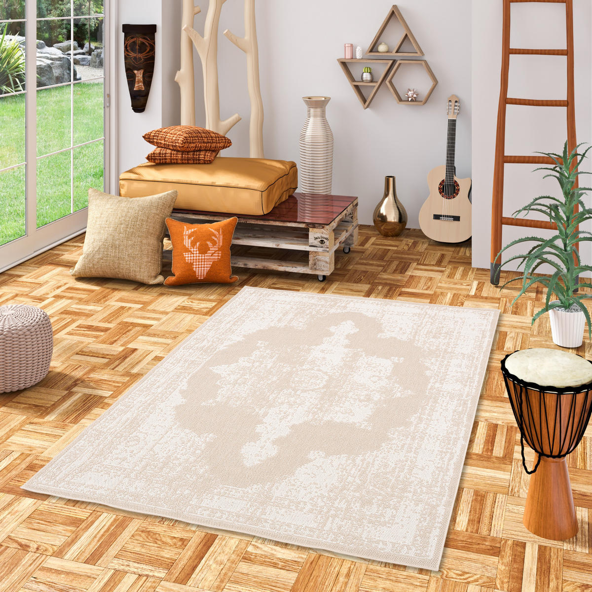 IN & OUTDOOR TEPPICH MARBELLA ORIENT VINTAGE - Beige, Textil (80/150cm) - Pergamon