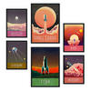POSTER Set Mit 6 Planetarium Sammlung A3 & A4 Rahmenlos - Klar, Papier (29/3cm) - Nacnic