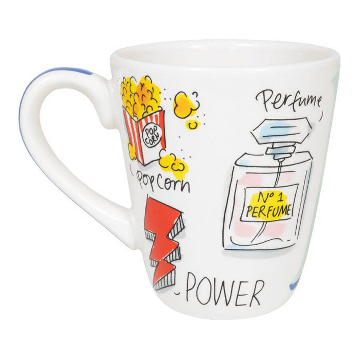 BECHER Liebesbrief P in Bunt - 350 ml - Multicolor, Keramik (0.35L) - Blond Amsterdam