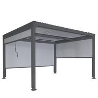 PERGOLA 3x Seitenwand für 3x3,7m 224x370x300cm Anthrazit - Anthrazit, Metall (370/224/300cm) - BERLINLODGE