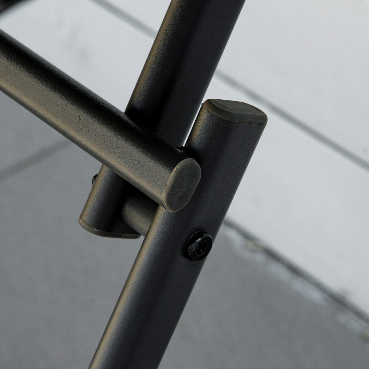 BALKONSET aus Polyrattan 60x60x72cm grau mit klappbaren Stühlen wetterfest - Grau, Naturmaterialien - Modfu