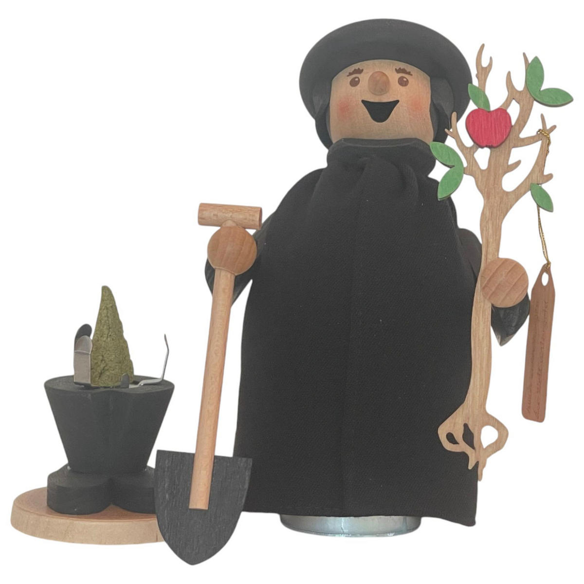 RAUCHMANN Max als Luther mit Apfelbaum 16 cm - Multicolor, Holz (10/16/10cm)