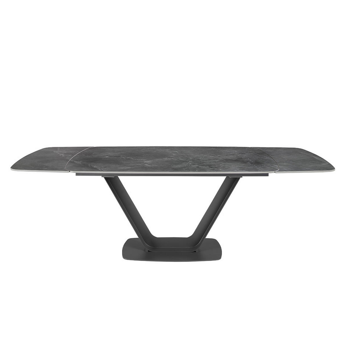 ESSTISCH ovales Fass Schwarz 160/100/76 cm - Schwarz, Stein (100/160/76cm) - ANGEL CERDA