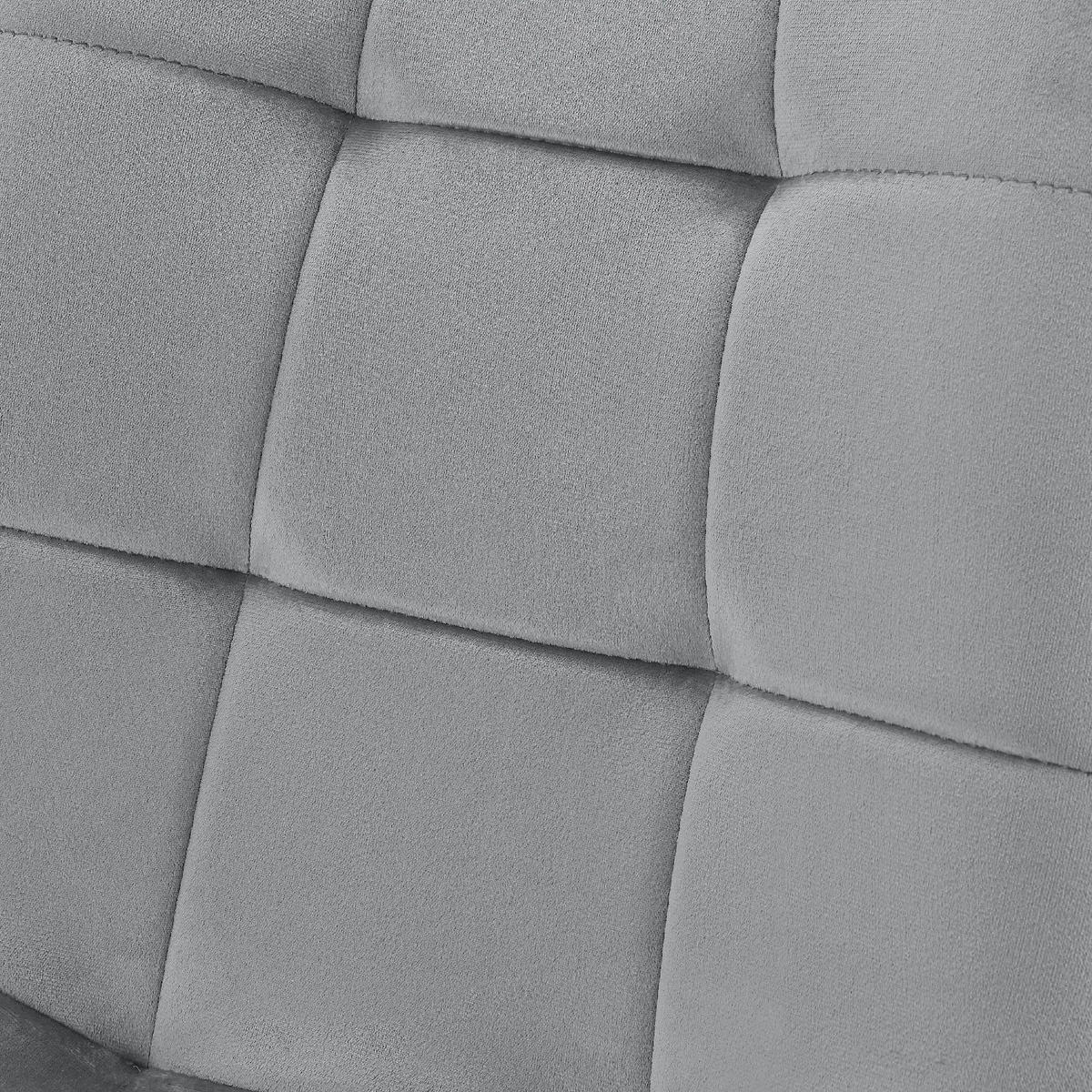 ESSZIMMERSTUHL Blanca Samt hellgrau (4er-Set) - Hellgrau, Textil (46/90/61cm) - Juskys