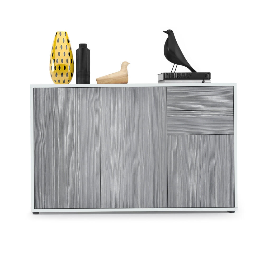 KOMMODE Ben Front in Avola-Anthrazit - Anthrazit, Holzwerkstoff (117/74/36cm) - Vladon