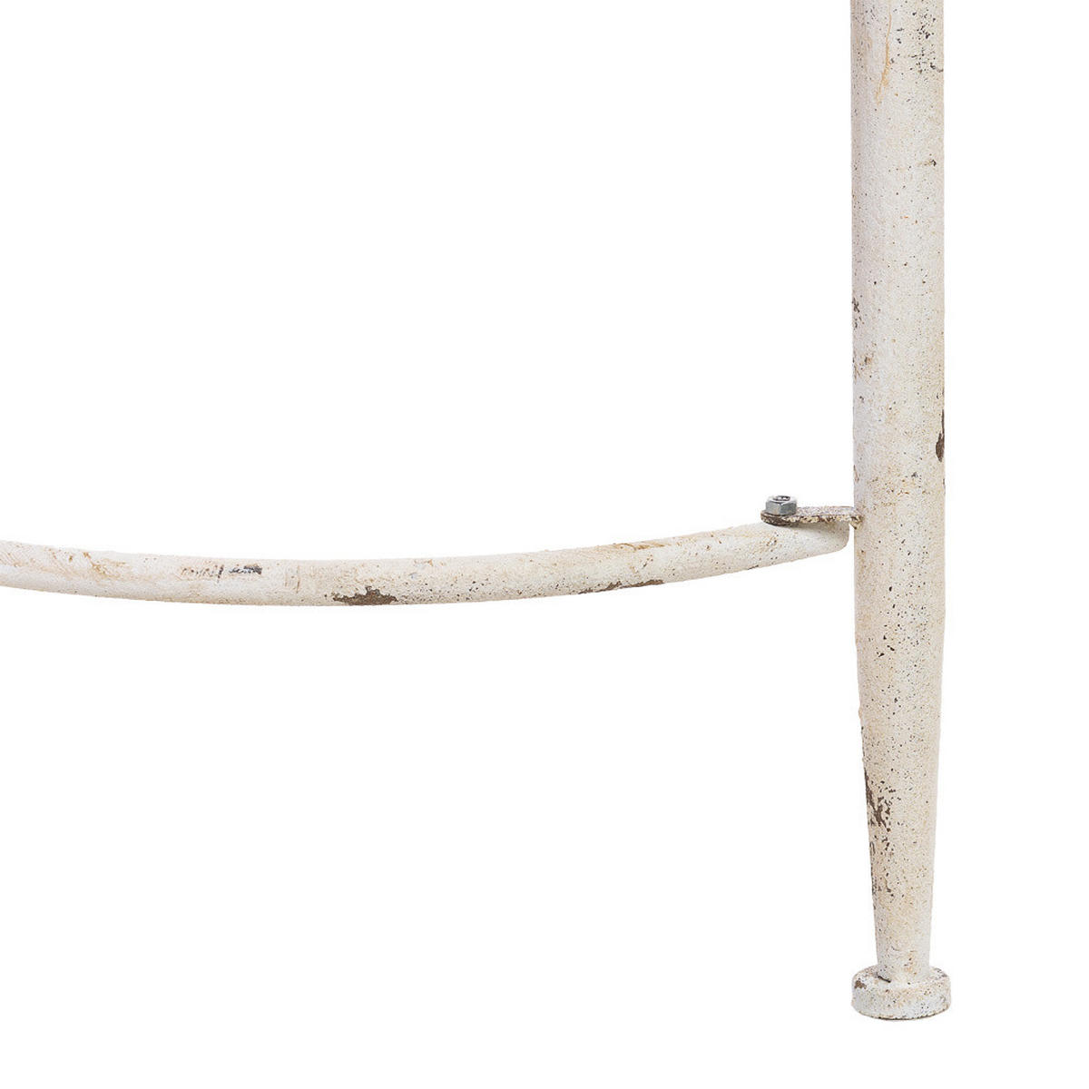 BEISTELLTISCH aus Metall und Holz, 75x80cm - Weiß, Holz (75/75/80cm) - Wanderlust