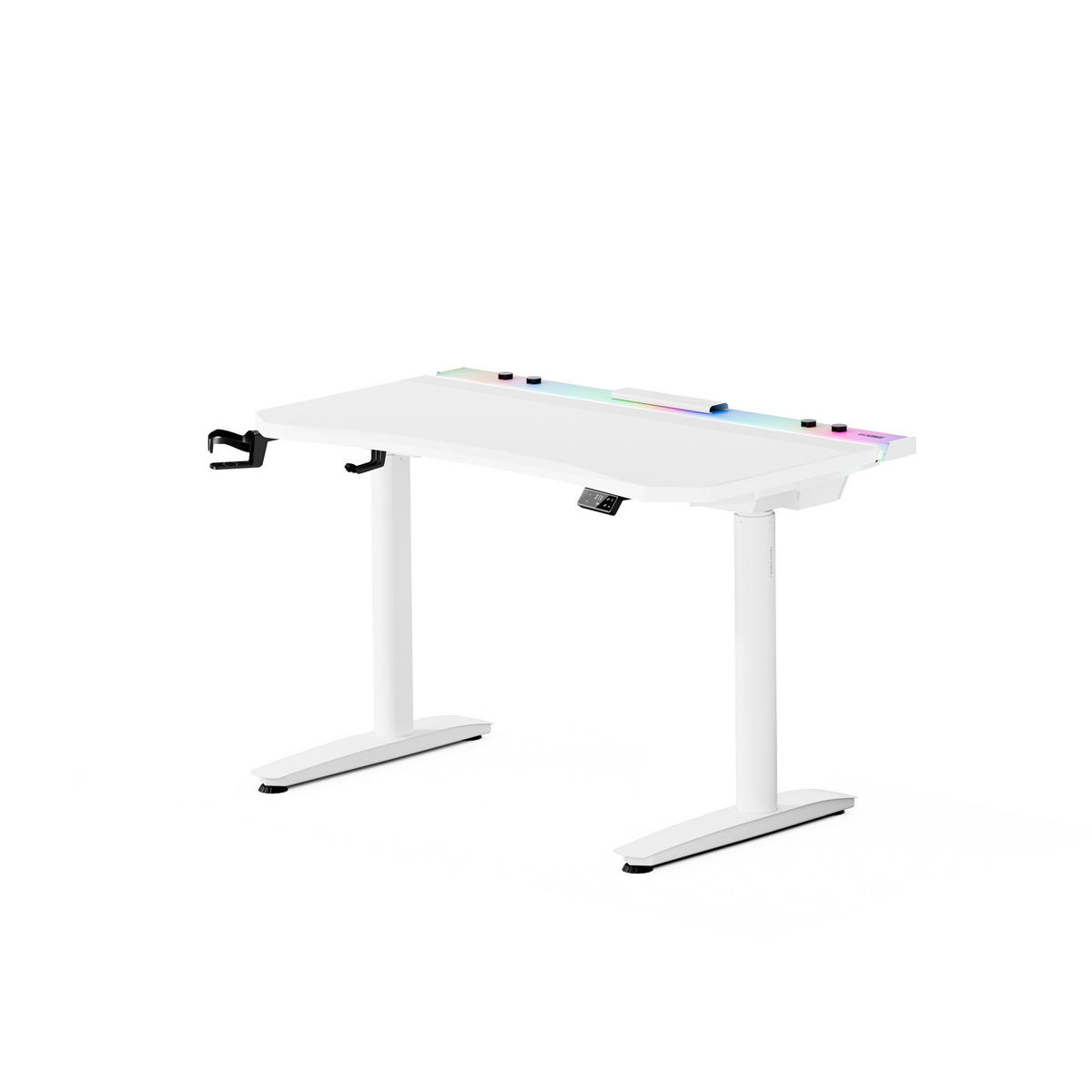 ELEKTRISCH verstellbarer Gaming-Schreibtisch X-Forge 120 x 70 cm - Weiß, Metall (70/160/73cm) - Diablo Chairs